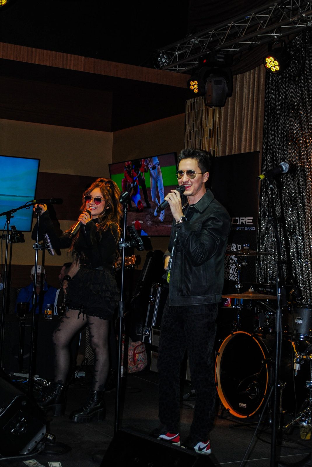 Josh Paredes and Anna Rodriguez performing